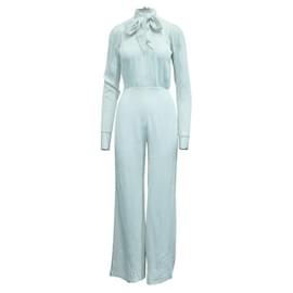 Reformation-Reformation White Maxi Jumpsuit with Open Back-White