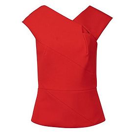 Top in cardoba rosso Roland Mouret Rosso