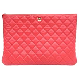 Chanel-Chanel  Caviar Clutch Large-Red