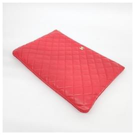 Chanel-Chanel  Caviar Clutch Large-Red