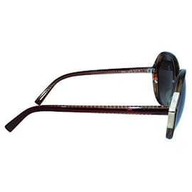 Fendi-Fendi gafas de sol redondas en marrón y dorado-Castaño