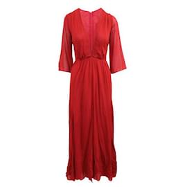 Reformation-Reformation Elegant Red Maxi Dress-Red
