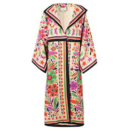 Gucci-Gucci Paradise-Print Linen-Blend Kimono-Style Coat-Multiple colors