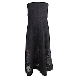 Stella Mc Cartney-Stella Mccartney Black Handembroidery Strapless Dress-Black