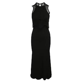 Autre Marque-Vestido de noite longo preto de designer contemporâneo-Preto