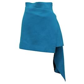 Autre Marque-CONTEMPORARY DESIGNER Blue Asymmetric Skirt-Blue