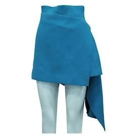Autre Marque-CONTEMPORARY DESIGNER Blue Asymmetric Skirt-Blue