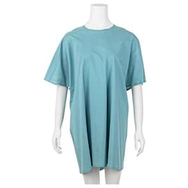 Balenciaga-Balenciaga Oversized Boxy Top-Turquoise