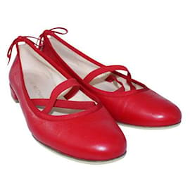 Stuart Weitzman-STUART WEITZMAN Ballerine in pelle rossa-Rosso