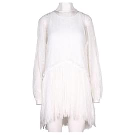Magali Pascal-MAGALI PASCAL Robe longue blanche en dentelle-Blanc