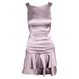 Autre Marque-CONTEMPORARY DESIGNER Silk Mini Dress With Flounces-Other