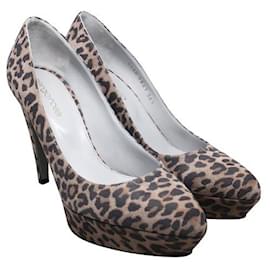 Sergio Rossi-SERGIO ROSSI Zapatos de tacón con plataforma y estampado de leopardo-Otro