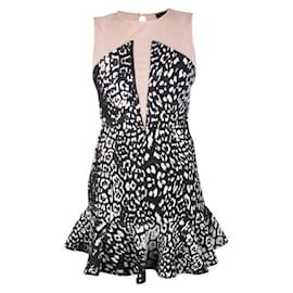 Autre Marque-CONTEMPORARY DESIGNER Leopard Pattern Dress-Black