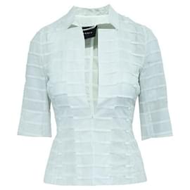 Akris-Jaqueta de algodão texturizado branco Akris-Branco