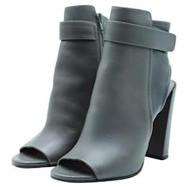 Autre Marque-Contemporary Designer Grey Open Heel Boots-Grey