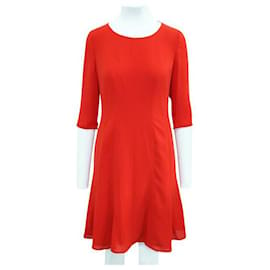 Hugo Boss-Vestido Midi Vermelho HUGO BOSS-Vermelho