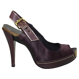 Autre Marque-DISEÑADOR CONTEMPORÁNEO Zapatos de tacón de satén morado-Púrpura