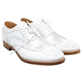Church's-CHURCH'S Burwood White Presupper Loafer-Silvery
