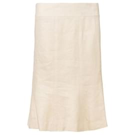 Chanel-Chanel A-Line Vintage Skirt-Beige