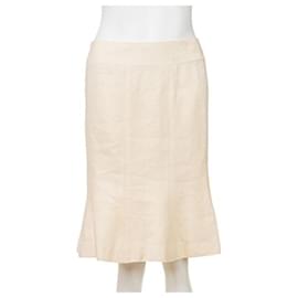 Chanel-Falda Vintage A-Line de Chanel-Beige