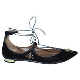 Autre Marque-Zapatos planos de diseño contemporáneo marrón Christy Fauna-Castaño