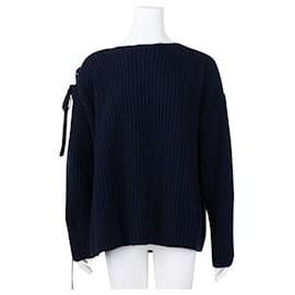 Stella Mc Cartney-Stella Mccartney Lace Up Detail Sweater-Navy blue
