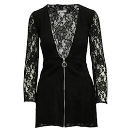 Reformation-REFORMATION Black Lace Party Dress-Black