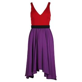 Autre Marque-Noir Halo Rouge, Robe noire et violette-Multicolore