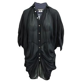Junya Watanabe Oversized-Kleid mit Drapierung in Schwarz Schwarz