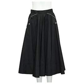 Autre Marque-Falda circular negra de diseñador contemporáneo-Negro