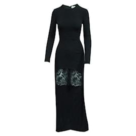 Stella Mc Cartney-Stella Mccartney Black Asymmetric Long Sleeve Dress-Black