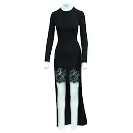Stella Mc Cartney-Stella Mccartney Black Asymmetric Long Sleeve Dress-Black