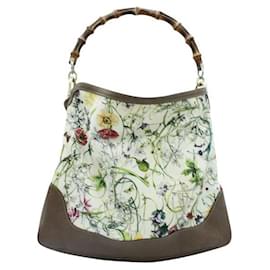 Gucci-Gucci Bamboo Tote Canvas with Floral Print-Other