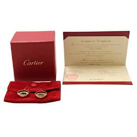 Cartier-Conjunto Cartier de dois anéis largos dourados/ bandas-Dourado
