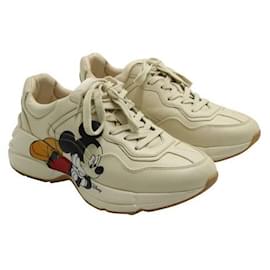 Gucci-Gucci Disney x Gucci Mickey Mouse Rhyton Sneakers-Cream