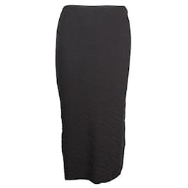 M Missoni-Bodycon Midi Skirt in Black-Black
