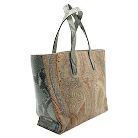 Etro-Etro Handtasche mit Schlangen- und Paisley-Print-Mehrfarben