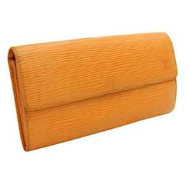 Louis Vuitton-Louis Vuitton Orange Epi Wallet-Orange