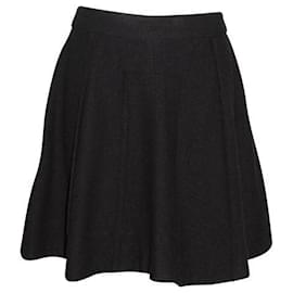 Autre Marque-CONTEMPORARY DESIGNER Black A-line Skirt-Black