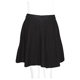 Autre Marque-CONTEMPORARY DESIGNER Black A-line Skirt-Black