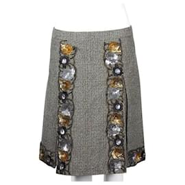 Miu Miu-Miu Miu Multicoloured A-Line Skirt with Sequins-Multiple colors