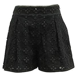 Miu Miu-Miu Miu Broderie Anglaise Bermuda Shorts-Black