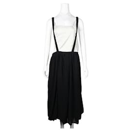 Comme Des Garcons-Comme Des Garcons Black Full Skirt With Shoulder Straps-Black