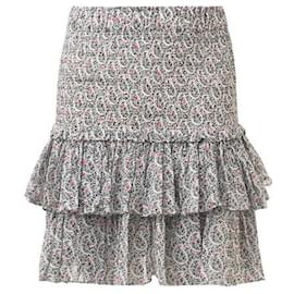 Isabel Marant Etoile-Minifalda a capas de gasa de algodón Naomi de Isabel Marant Etoile-Multicolor