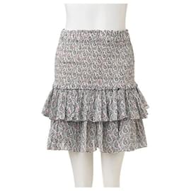 Isabel Marant Etoile-Minifalda a capas de gasa de algodón Naomi de Isabel Marant Etoile-Multicolor