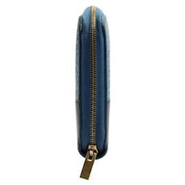 Céline-Cartera Celine de piel de pitón azul-Azul