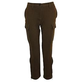 Alexander Mcqueen-Alexander Mcqueen Brown Pants with Cargo Pockets-Brown