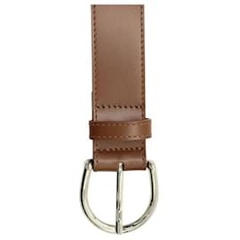Erdem-Erdem Brown Ring Embellished Leather Belt-Brown
