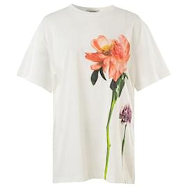 Valentino-camiseta floral valentino-Blanco