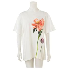 Valentino-Valentino-Blumen-T-Shirt-Weiß